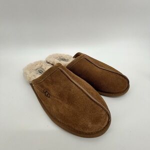 UGG Pearle Scuff Slipper Slides Women's Chestnut Shearling Suede US 8 UK6 EU 39